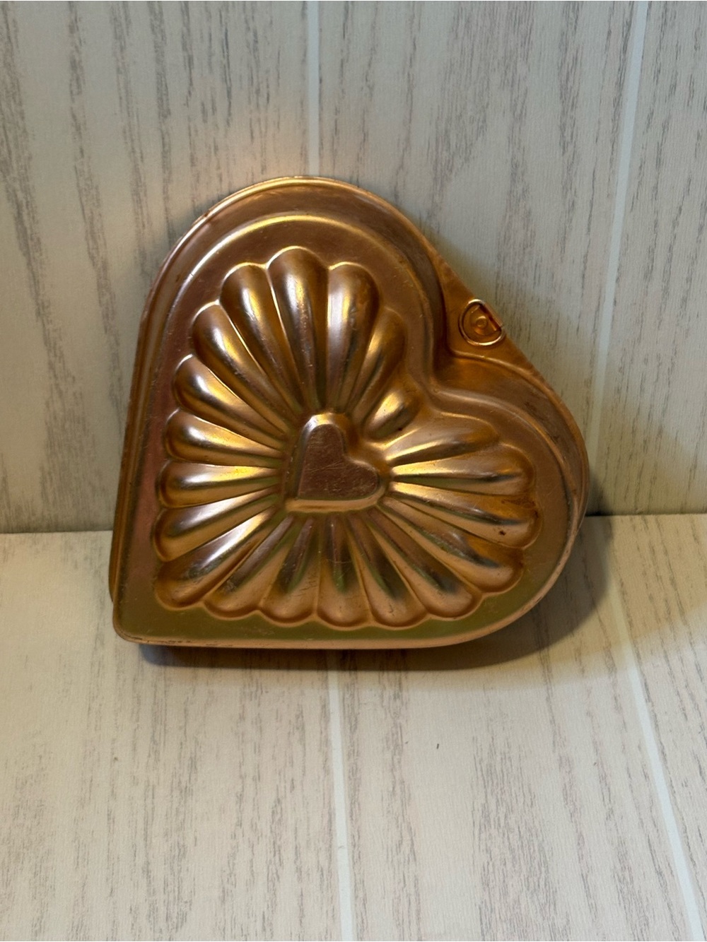 Copper Heart Mold 6 inch Rustic Wall Decor